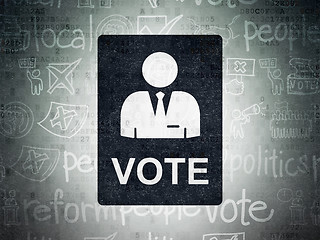 Image showing Political concept: Ballot on Digital Paper background