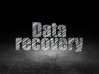 Image showing Data concept: Data Recovery in grunge dark room