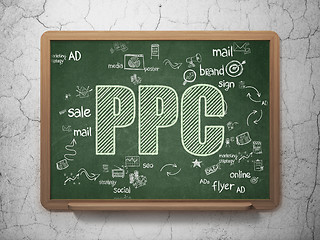 Image showing Marketing concept: PPC on School Board background