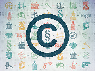Image showing Law concept: Copyright on Digital Paper background