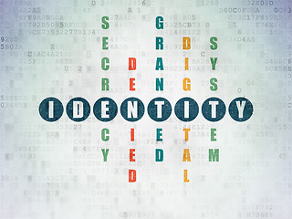 Image showing Privacy concept: Identity in Crossword Puzzle