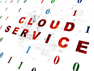 Image showing Cloud computing concept: Cloud Service on Digital background