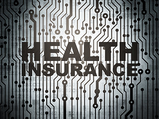 Image showing Insurance concept: circuit board with Health Insurance