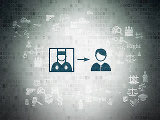 Image showing Law concept: Criminal Freed on Digital Paper background
