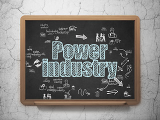 Image showing Industry concept: Power Industry on School Board background
