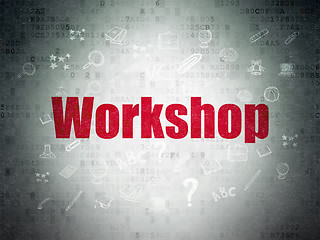 Image showing Studying concept: Workshop on Digital Paper background