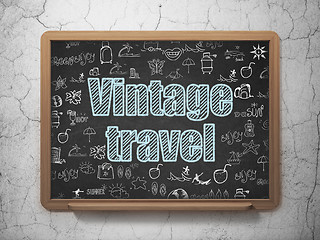 Image showing Tourism concept: Vintage Travel on School Board background