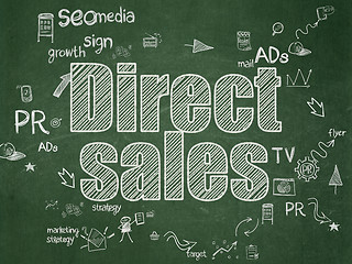 Image showing Marketing concept: Direct Sales on School Board background