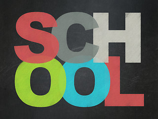 Image showing Learning concept: School on School Board background