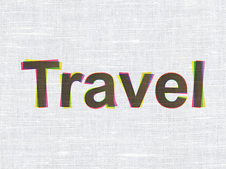 Image showing Holiday concept: Travel on fabric texture background