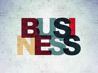 Image showing Finance concept: Business on Digital Paper background