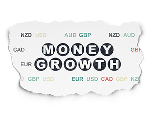 Image showing Banking concept: Money Growth on Torn Paper background