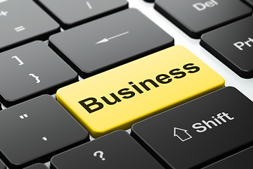 Image showing Business concept: Business on computer keyboard background