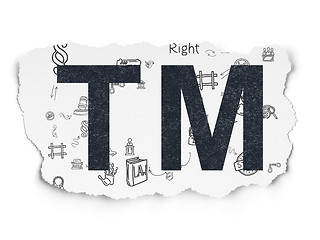 Image showing Law concept: Trademark on Torn Paper background