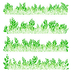 Image showing Green leaves border. EPS 10