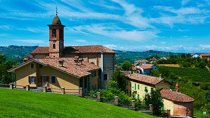 Image showing Small Italian village with church 