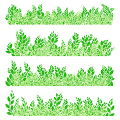 Image showing Green leaves border. EPS 10