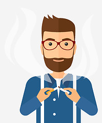 Image showing Man quit smoking.