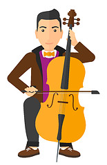 Image showing Man playing cello.