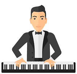 Image showing Man playing piano.