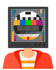 Image showing Man with TV head.