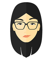 Image showing Envious woman in glasses.