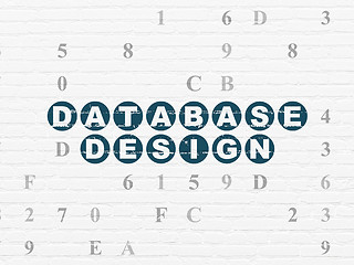 Image showing Software concept: Database Design on wall background