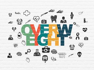 Image showing Healthcare concept: Overweight on wall background