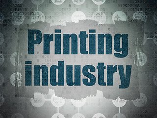 Image showing Manufacuring concept: Printing Industry on Digital Paper background