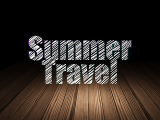 Image showing Tourism concept: Summer Travel in grunge dark room