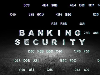 Image showing Security concept: Banking Security in grunge dark room