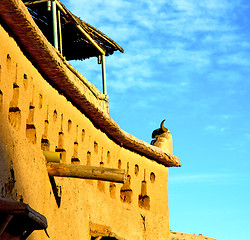 Image showing season clouds   africa in morocco  old    contruction and the hi