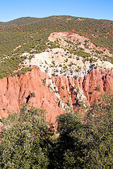 Image showing the    dades valley in atlas red and nobody