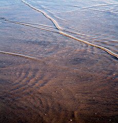 Image showing dune morocco in africa brown coastline wet sand beach near atlan