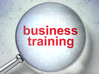 Image showing Studying concept: Business Training with optical glass