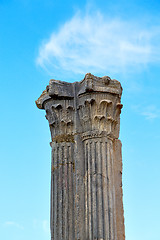 Image showing old column in africa sky history and nature