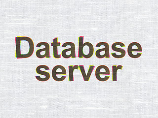 Image showing Software concept: Database Server on fabric texture background
