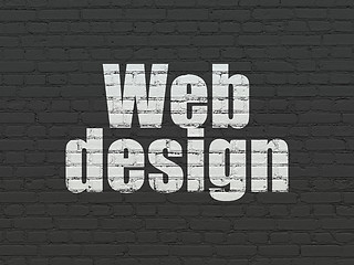 Image showing Web design concept: Web Design on wall background