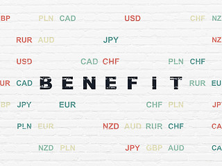 Image showing Finance concept: Benefit on wall background