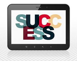 Image showing Business concept: Tablet Pc Computer with Success on  display