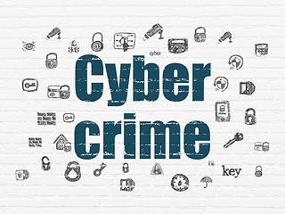 Image showing Safety concept: Cyber Crime on wall background