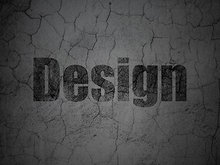 Image showing Advertising concept: Design on grunge wall background