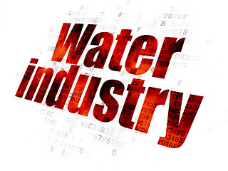 Image showing Industry concept: Water Industry on Digital background