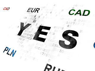 Image showing Business concept: Yes on Digital background