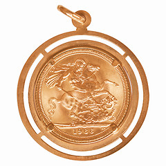 Image showing  Gold pound vintage