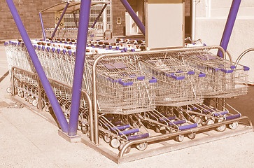 Image showing  Shopping carts vintage