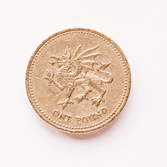 Image showing  UK 1 Pound coin vintage