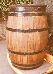 Image showing Retro looking Barrel cask