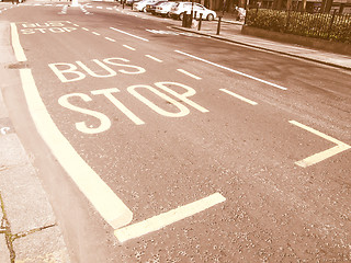 Image showing  Bus stop vintage