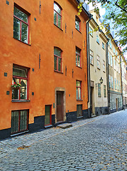 Image showing Residential buildings in the old center of Stockholm